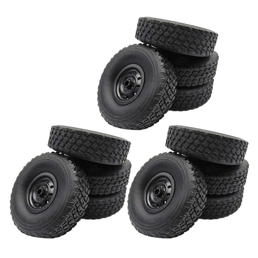 Pack of 12 RC Car Tire for WPL B24 B24K C14 C14K C24 Crawler Spare Parts