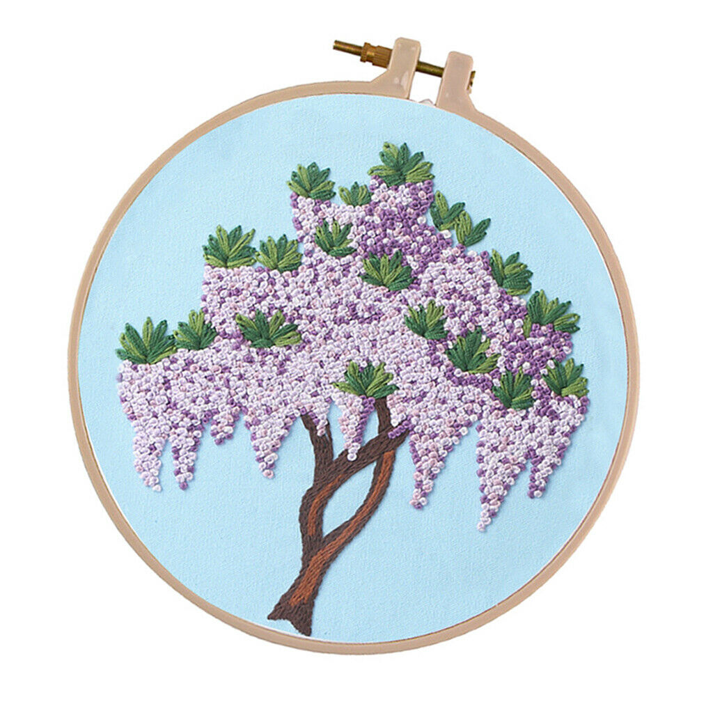 Hand Embroidery Kit Embroidery Sampler for Adults Beginners 150mm Flower 2