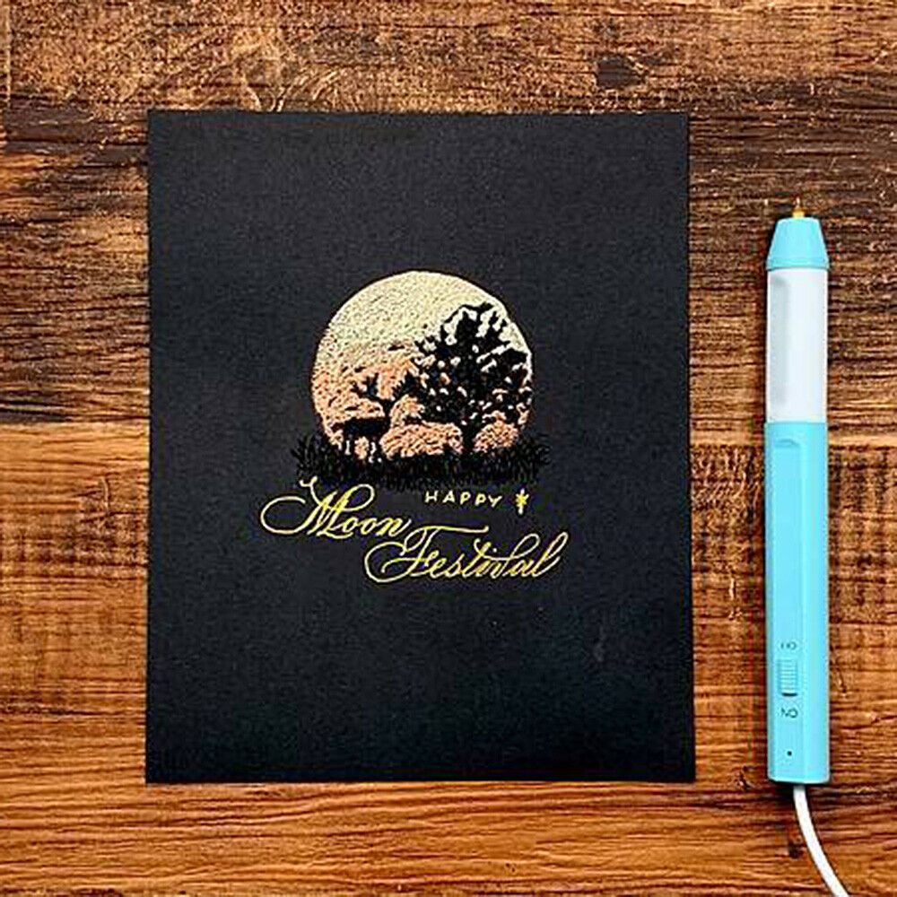 Heating Foil Pen Set Hand Held USB Paper Leather Replacement Head Art Craft DIY