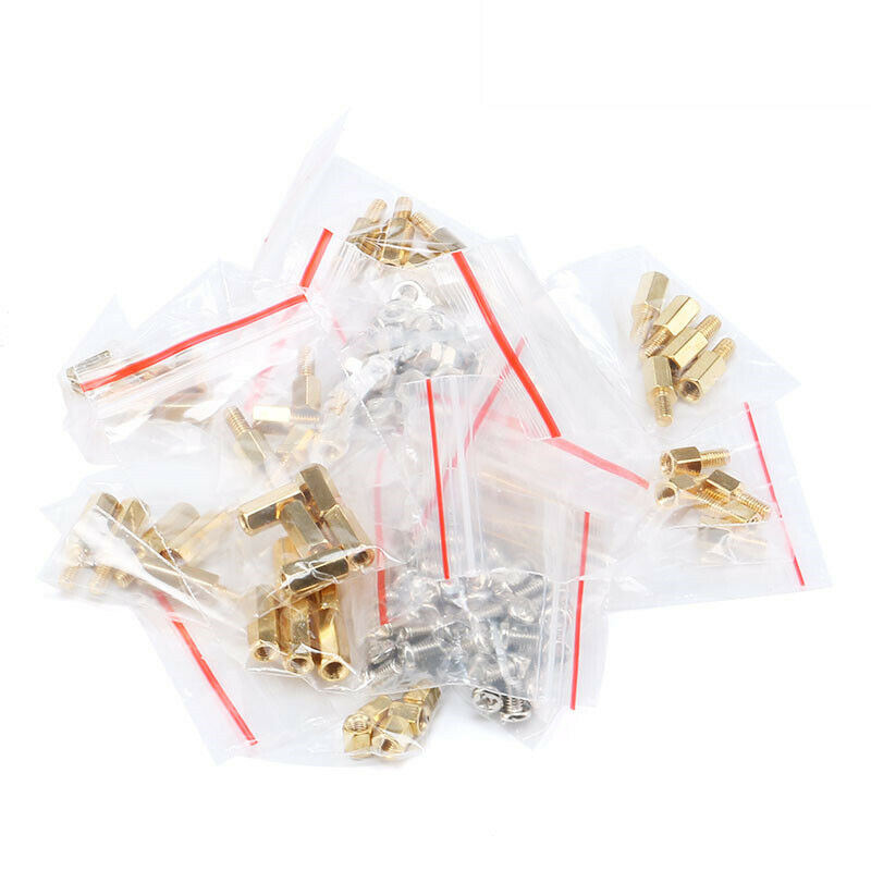 150pcs M3 copper pillar package M3*5/6/8/10/12/15+6 double pass M3 nut screw