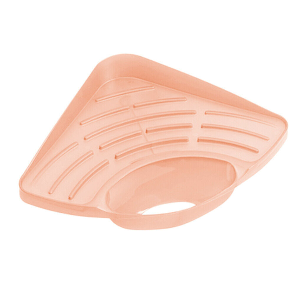Kitchen Bathroom Triangle Sink Storage Racks Shelf Pink For