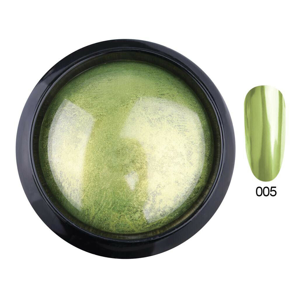 Nail Powder Dust Mirror Effect Glitter Chrome Metallic Manicure Pigment Green