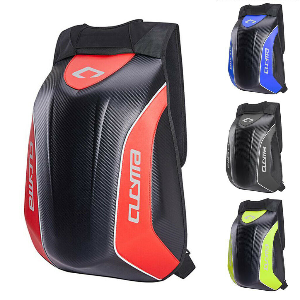 Motorbike Rider Waterproof Hard Shell Motorcycle Backpack Riding Bag Red