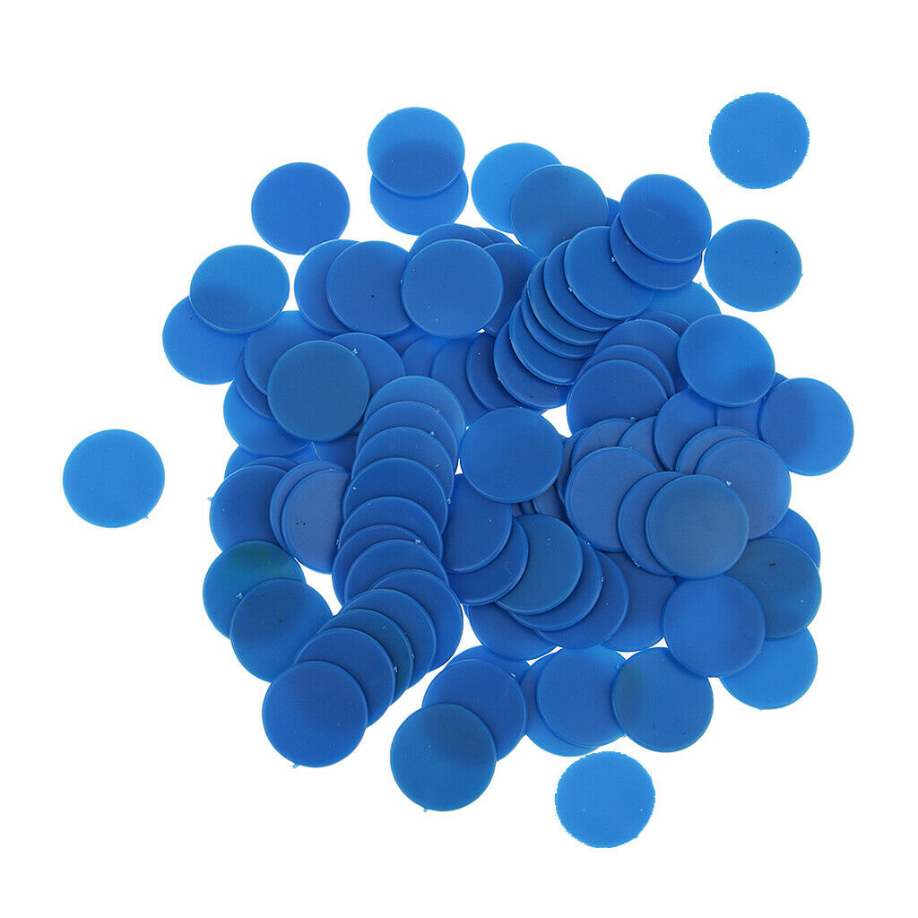 Board Game Counters Bingo Chips Casino Token Tiddly Numeracy Teaching Blue