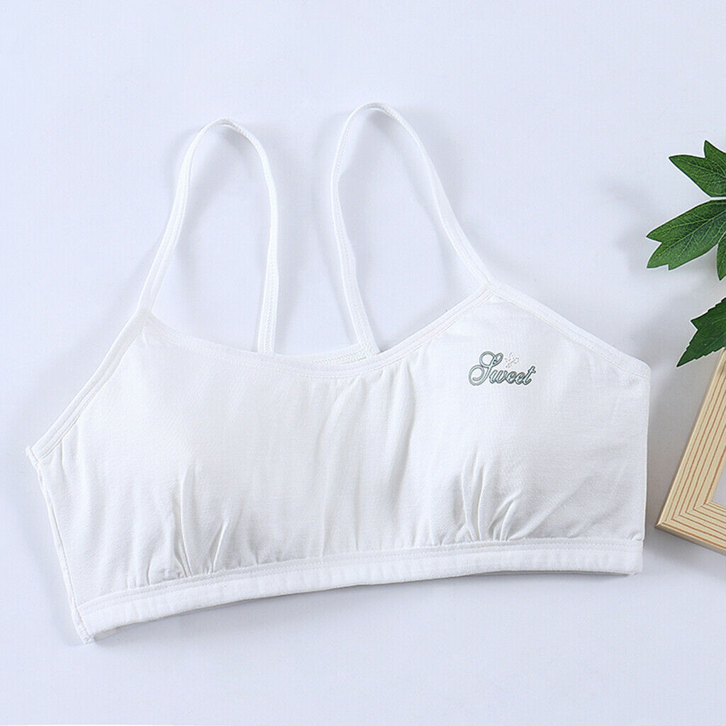3 Pieces Girls Soft Breathable Bra Comfy Seamless Stretchy Yoga Puberty Bra