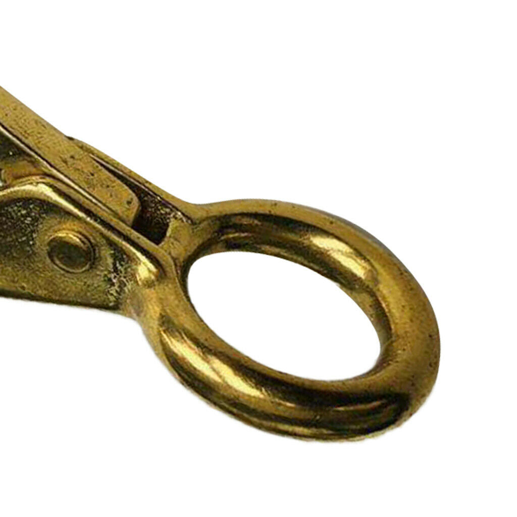 Strong Compact Brass Fixed Eye Spring Snap Hook Clip Marine Boat Fitting