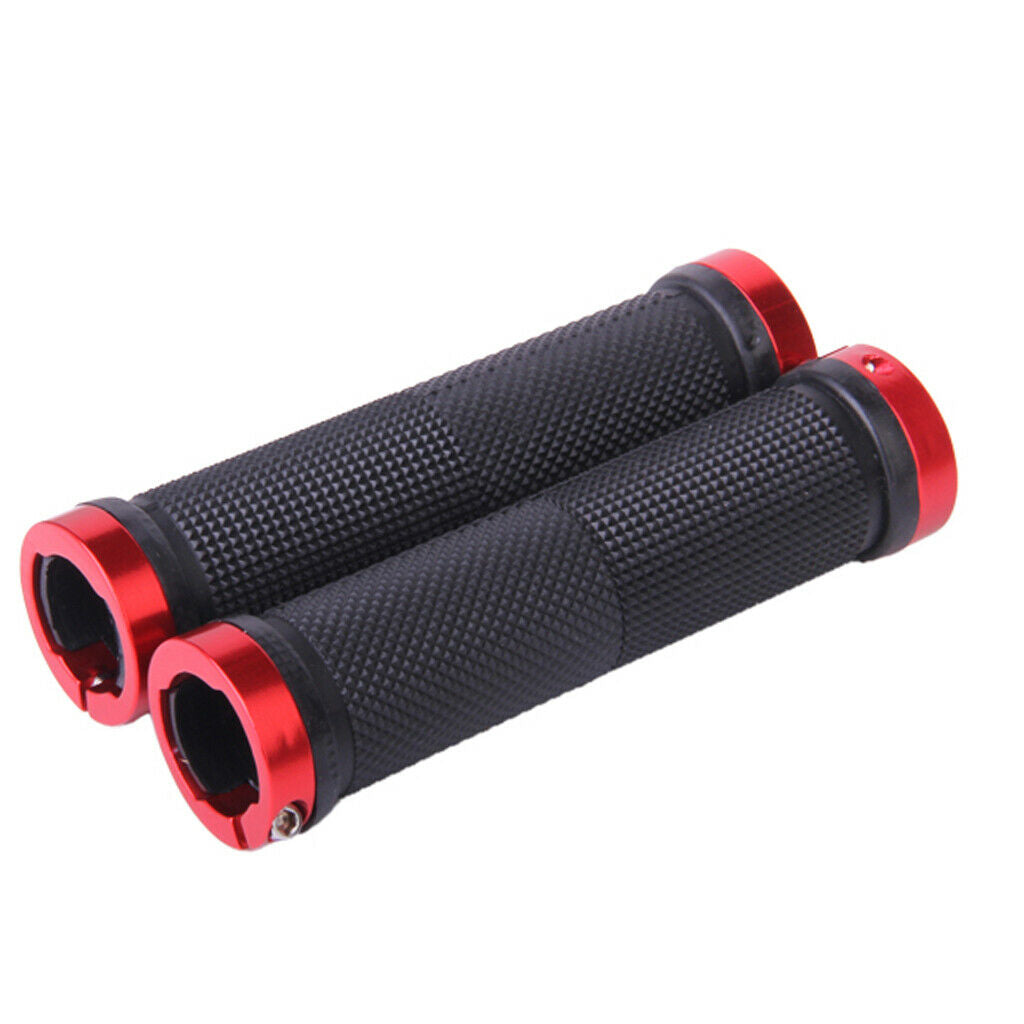 2 Pairs Bike Handlebar Grips Aluminum Alloy Double Lock for BMX MTB Bike
