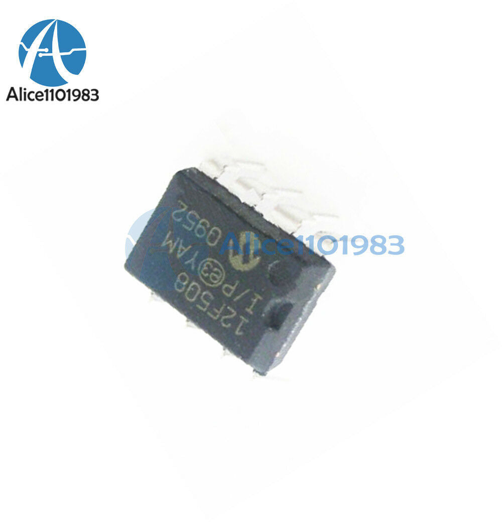 5PCS PIC12F508 PIC12F508-I/P MIC IC MCU 8BIT 768B FLASH 8-DIP