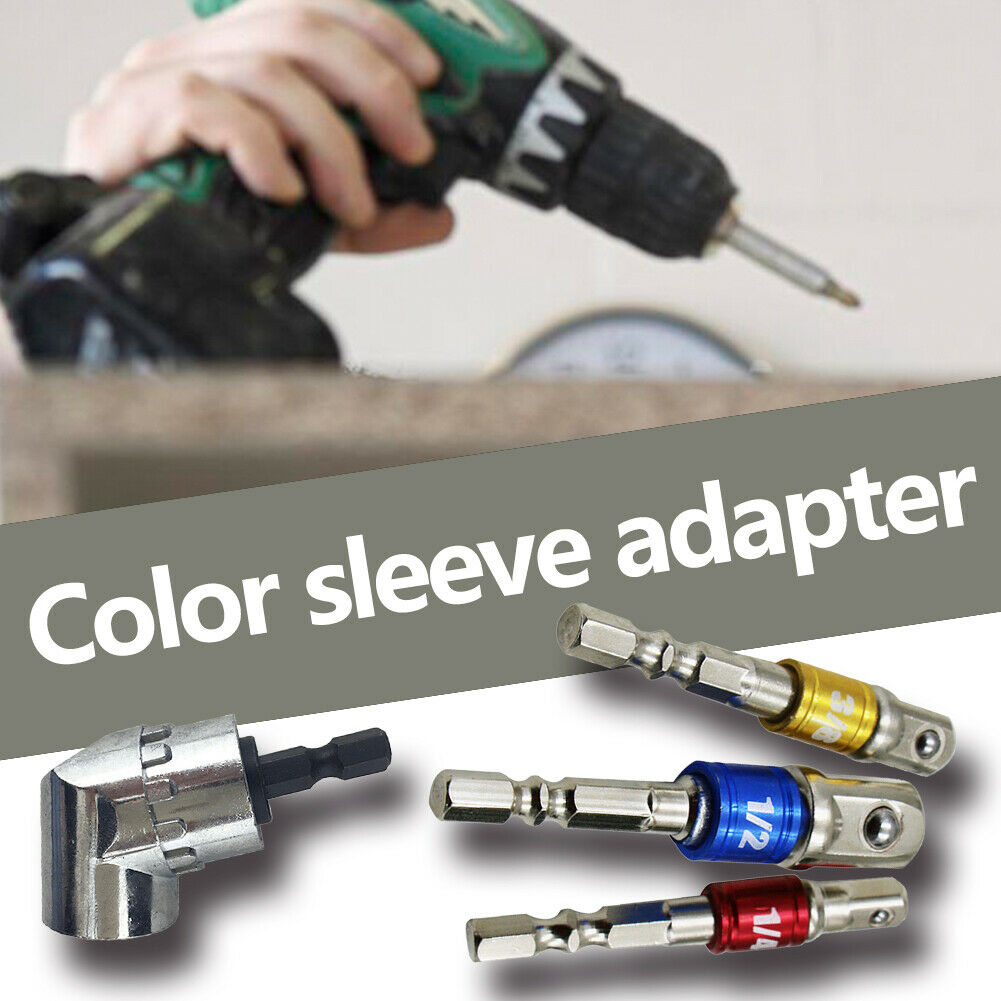 3pcs Hex Drill Bit Socket Adapter Electric Impact Driver Conversion Bar @
