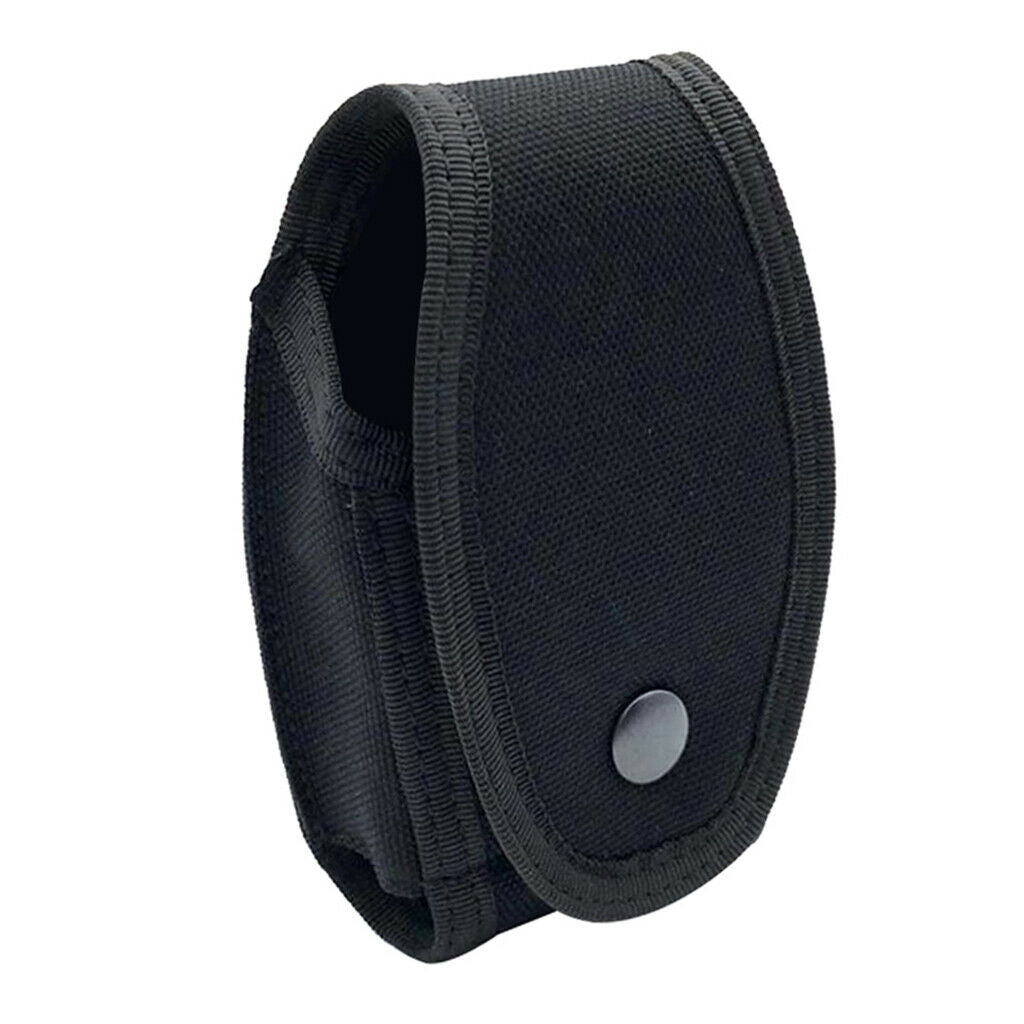 Multifunction Nylon Mini Waistbag Handcuffs Bag Handkerchief Case - Black