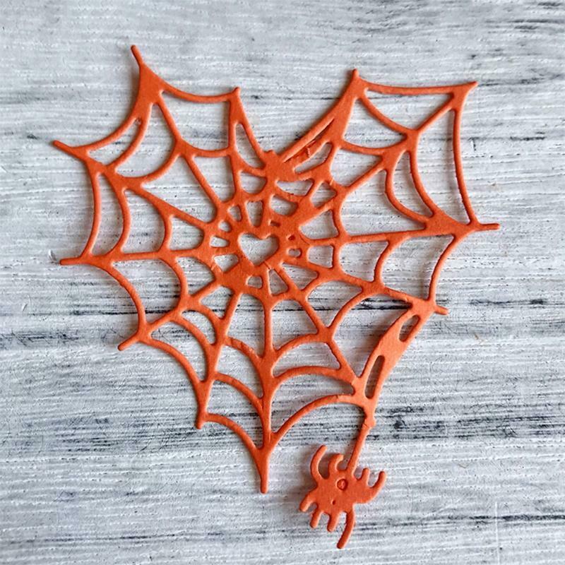 Halloween Heart Spiderweb Metal Cutting Dies Stencil DIY Scrapbooking Album Card