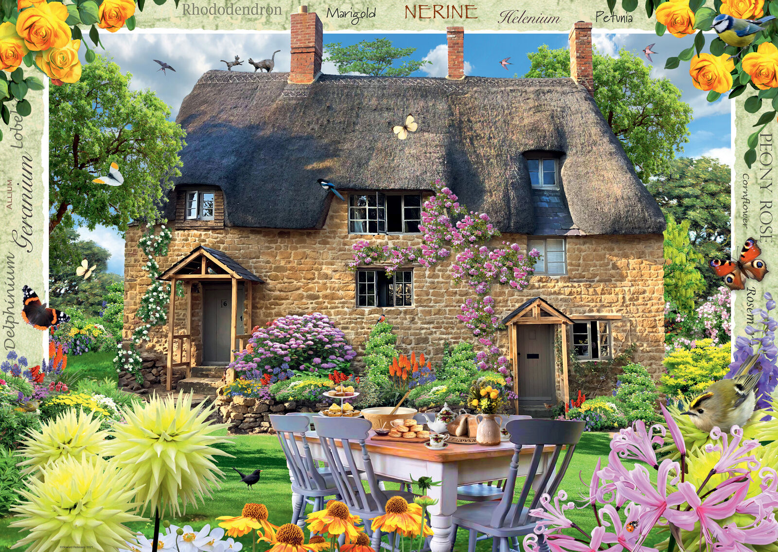 16873 Ravensburger Baker's Cottage Jigsaw Puzzle Country Cottage Collection 1000