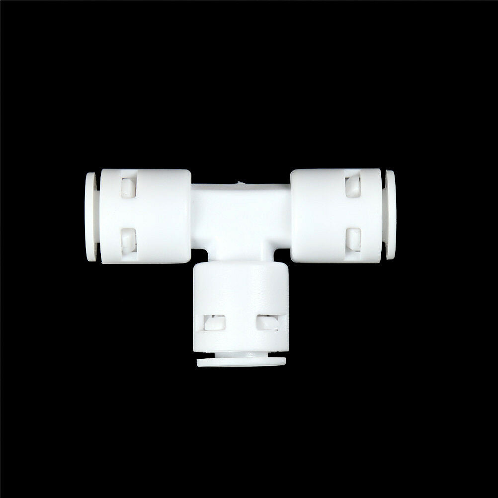2pcs 1/4" 3-way Union Tee Tube Quick Connect Push Fit RO Water Reverse OsmY1
