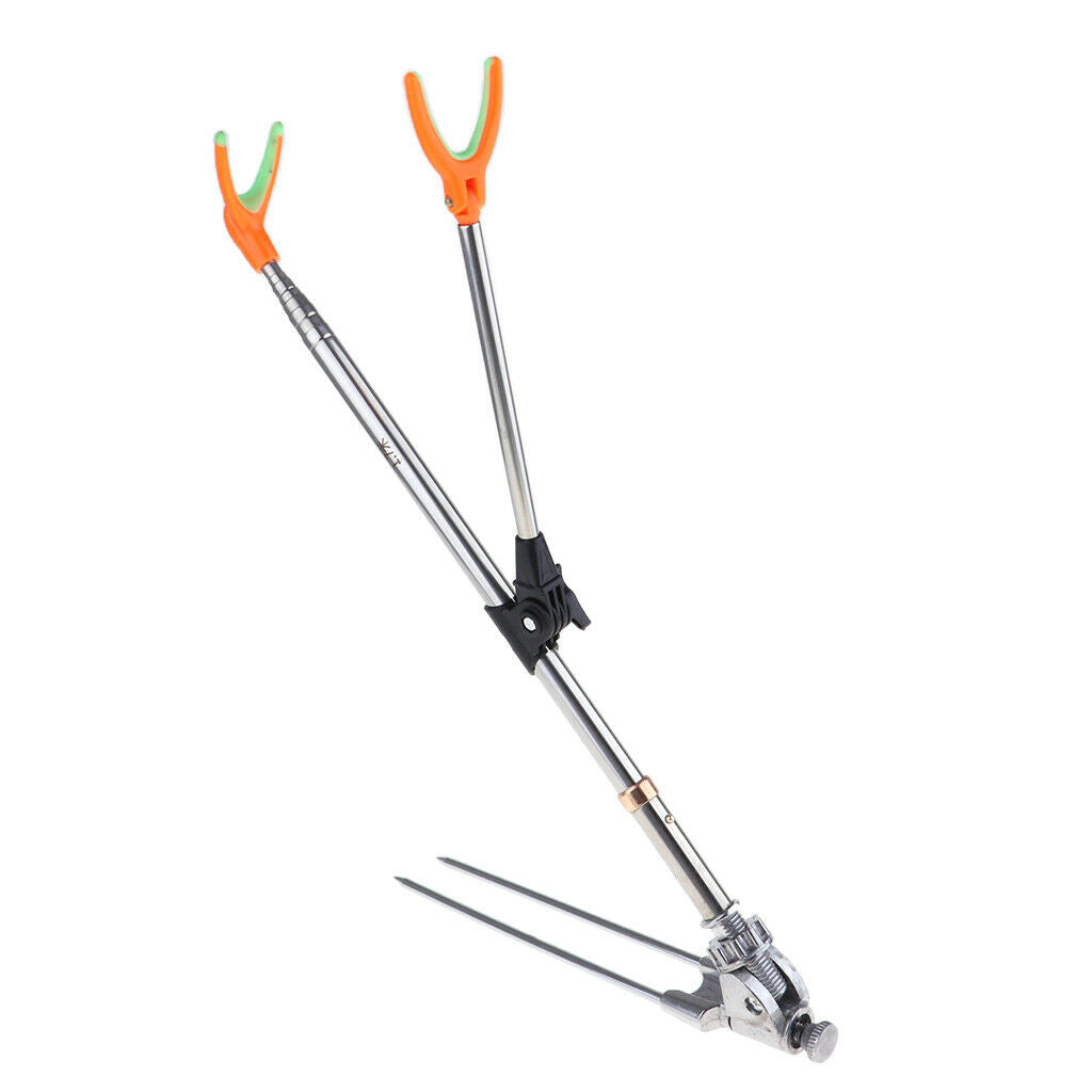 Fishing Rod Stand Pole Bracket Rod Holder Support Stand Telescopic 1.7m
