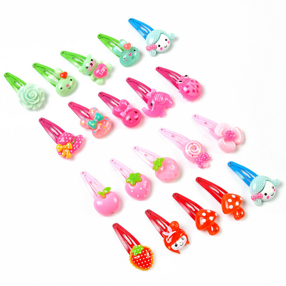 Lots 20X Mixed Styles Cute Cartoon Baby Kids Girls Hairpin Hair Clips Jewelry
