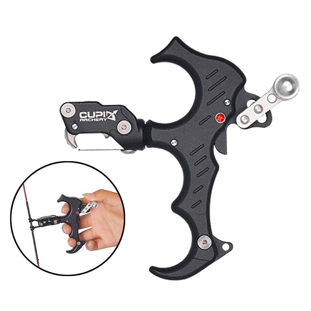 360 Degree Rotate Clamp Compound Bow Release Aids 3 or 4 Fingers for Both Left