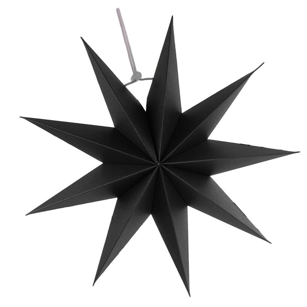 Paper Stars Hanging Christmas Home Party Decoration Wedding Prom Hanging Black