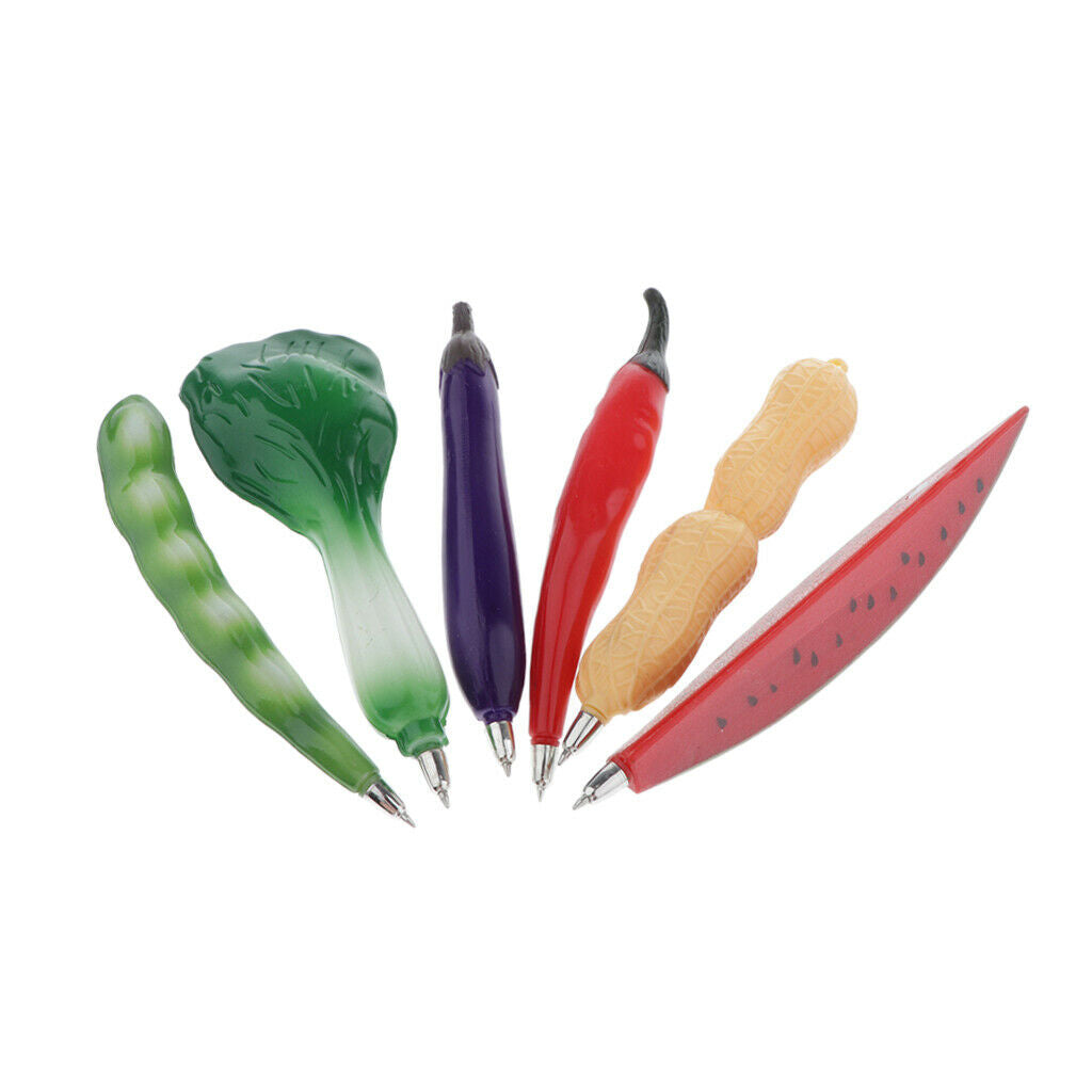 6x Design Fruit Vegetable Ball Pen,  Pen, Kid's Back Gift