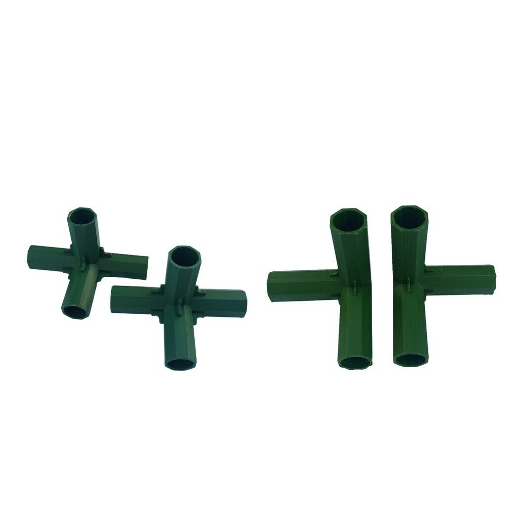 4-Pack Durable Greenhouse Joints PVC Building Fittings Frame Connectors