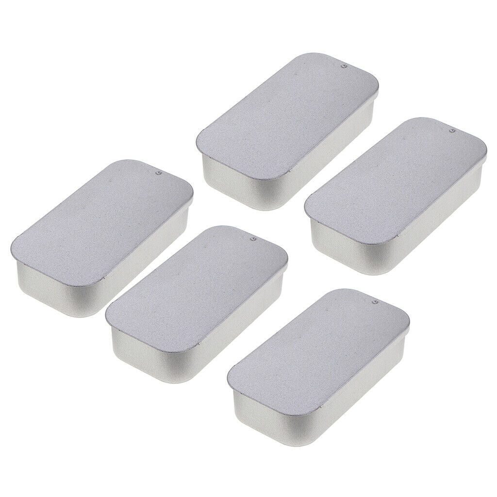 5x Slide Top Tin Box Cake Chocolate Candy Soap Storage Sample Organizer