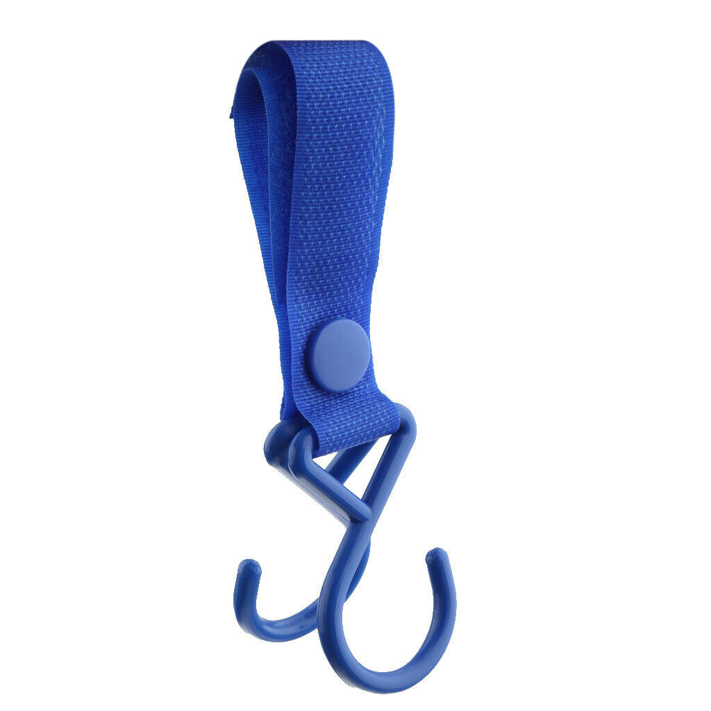 Buggy Pram Pushchair Clip Hook Loop Shopping Bag Carrier Holder Royal Blue