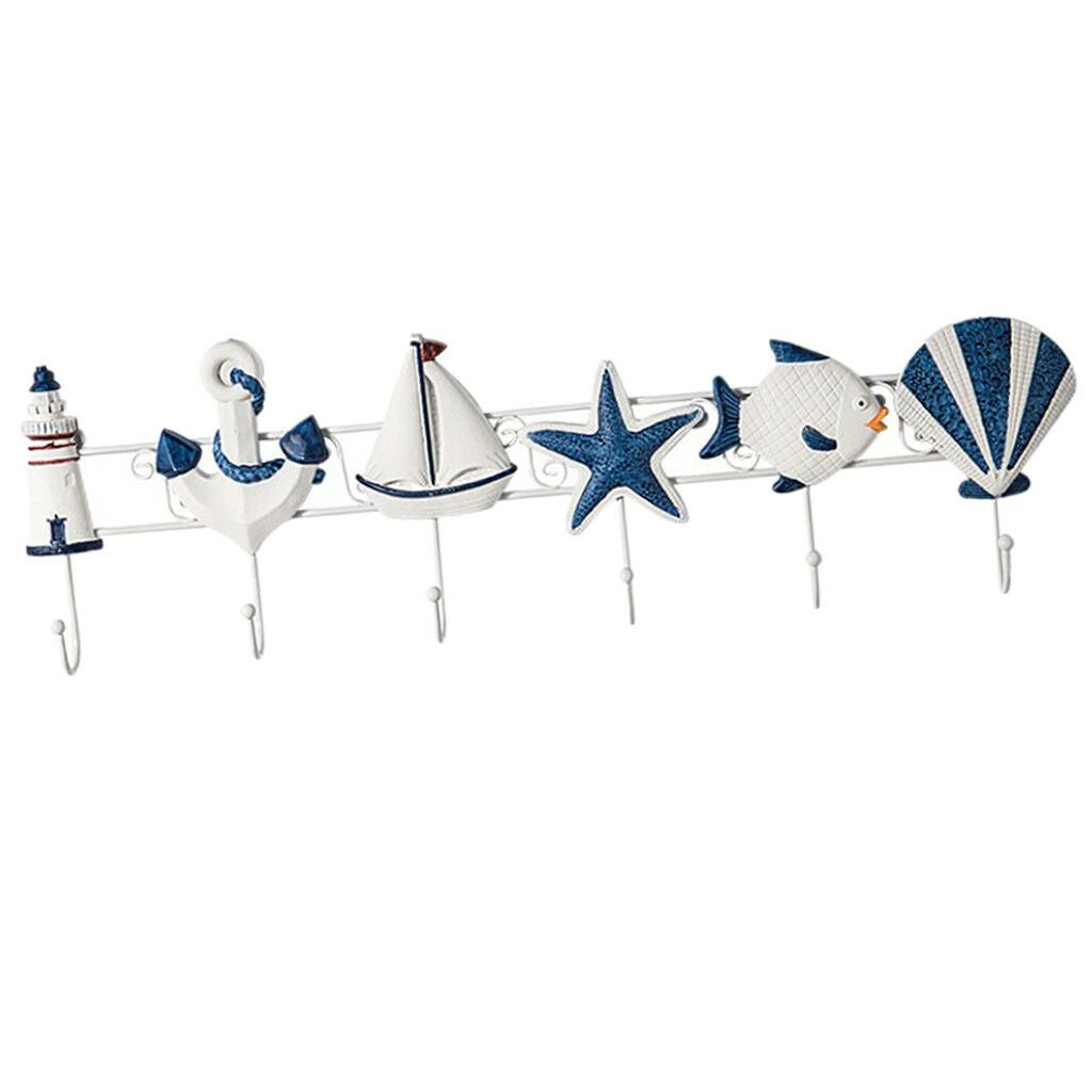 Nautical Seashell Coat Hook Hanger Cast Wall Hook Beach Sea Themed Hook B