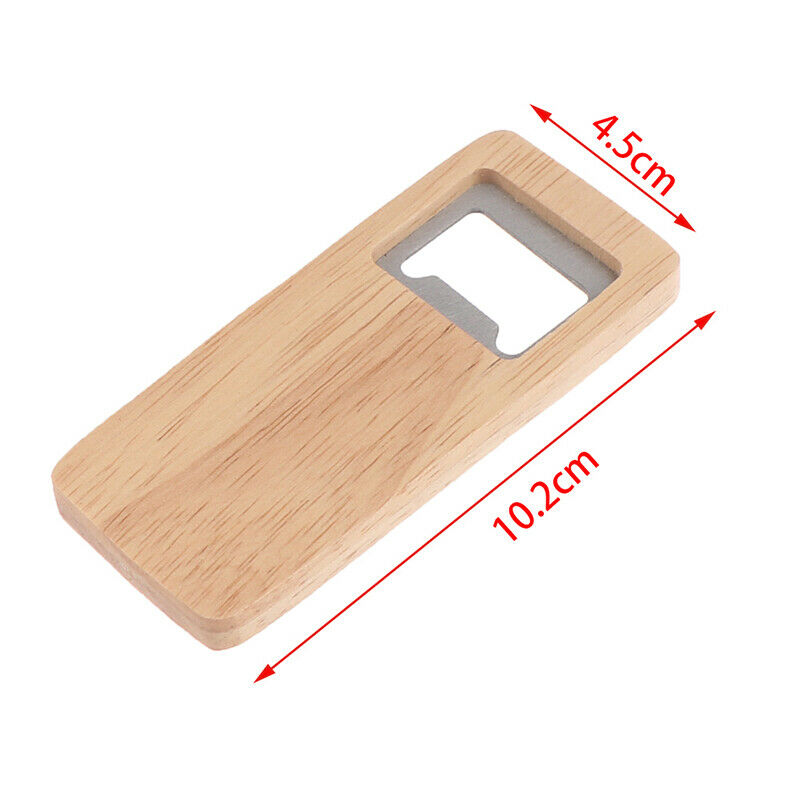 Bottle Opener Simple Jar Bottle Wrench Wood Square-shaped Can Opener Kitc.l8