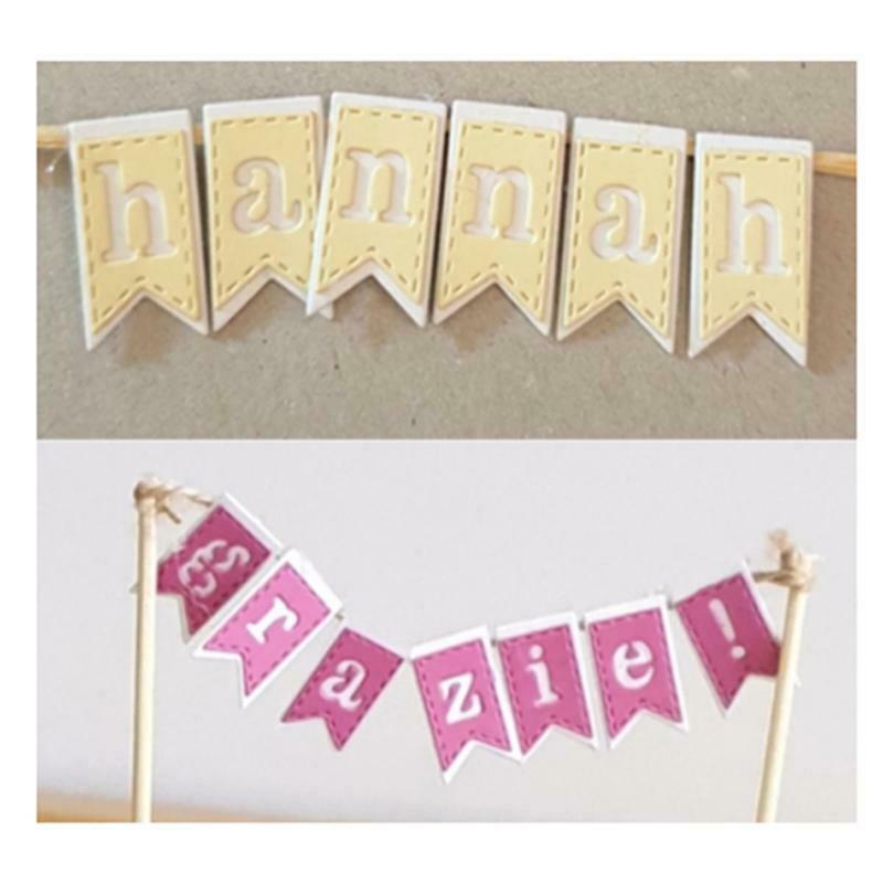 Alphabet Banner Pull Flag Template Carbon Steel Cutting Dies DIY Scrapbooking