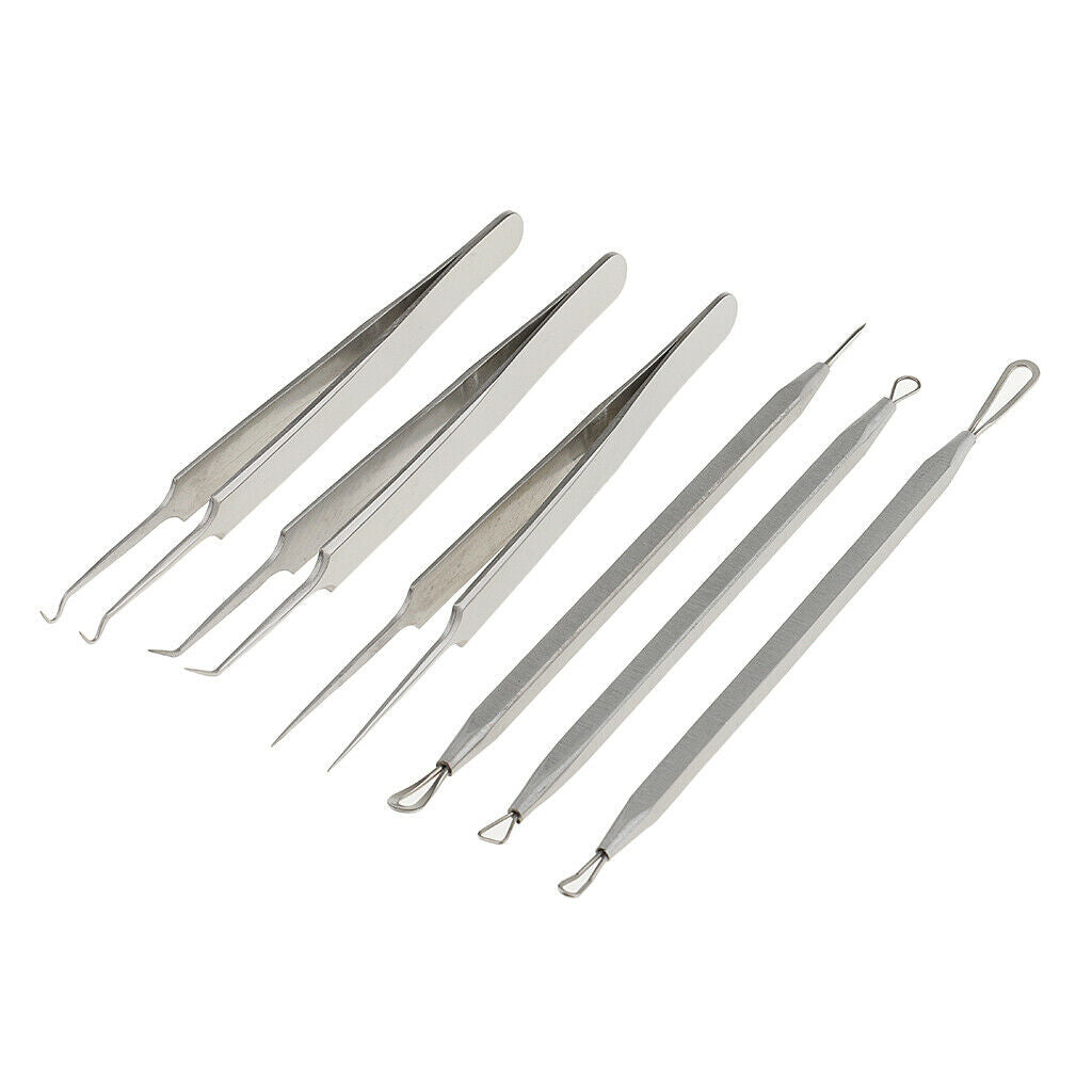 6Pieces Blackhead Whitehead Comedone Acne Remover Tool Kit Face Spot Bemish