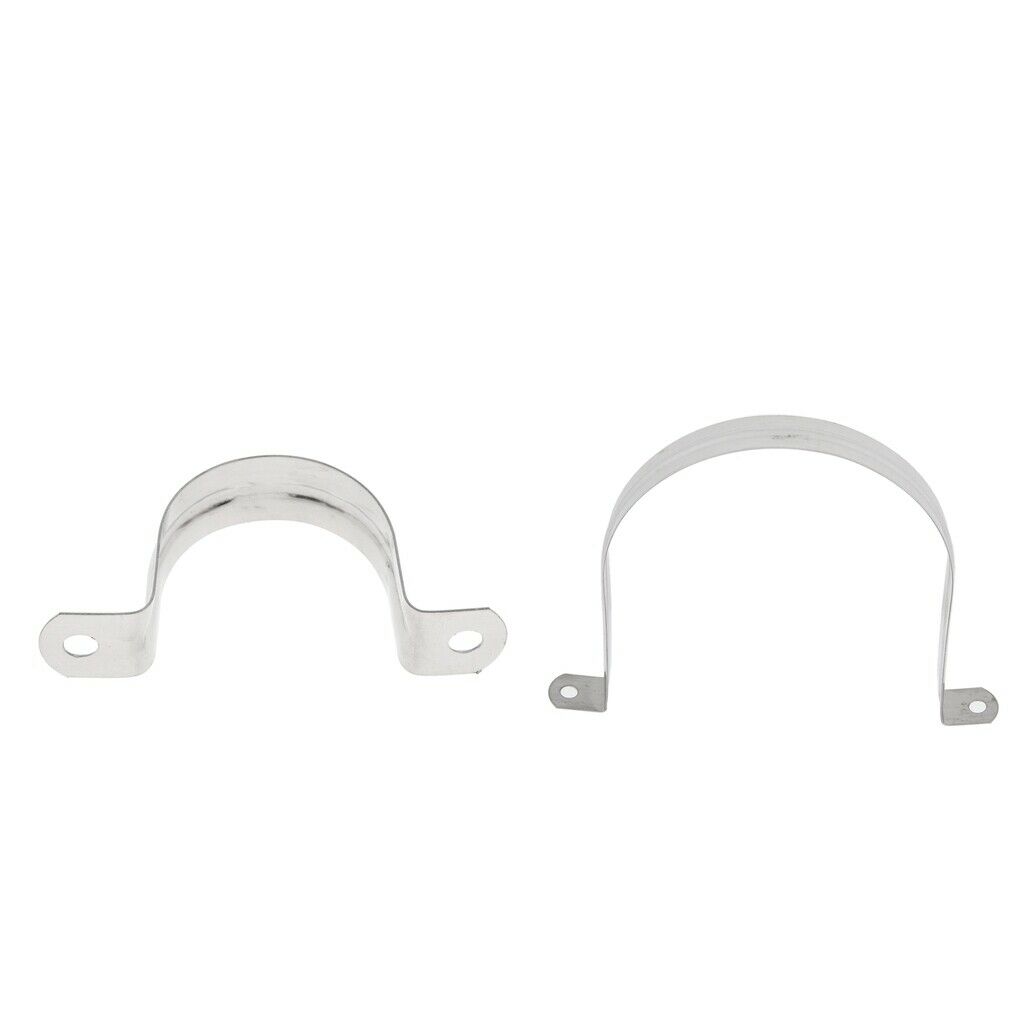 2X Stainless Steel 40/120mm Hose Saddle Clamp Riding Clip For Bike / Sailing