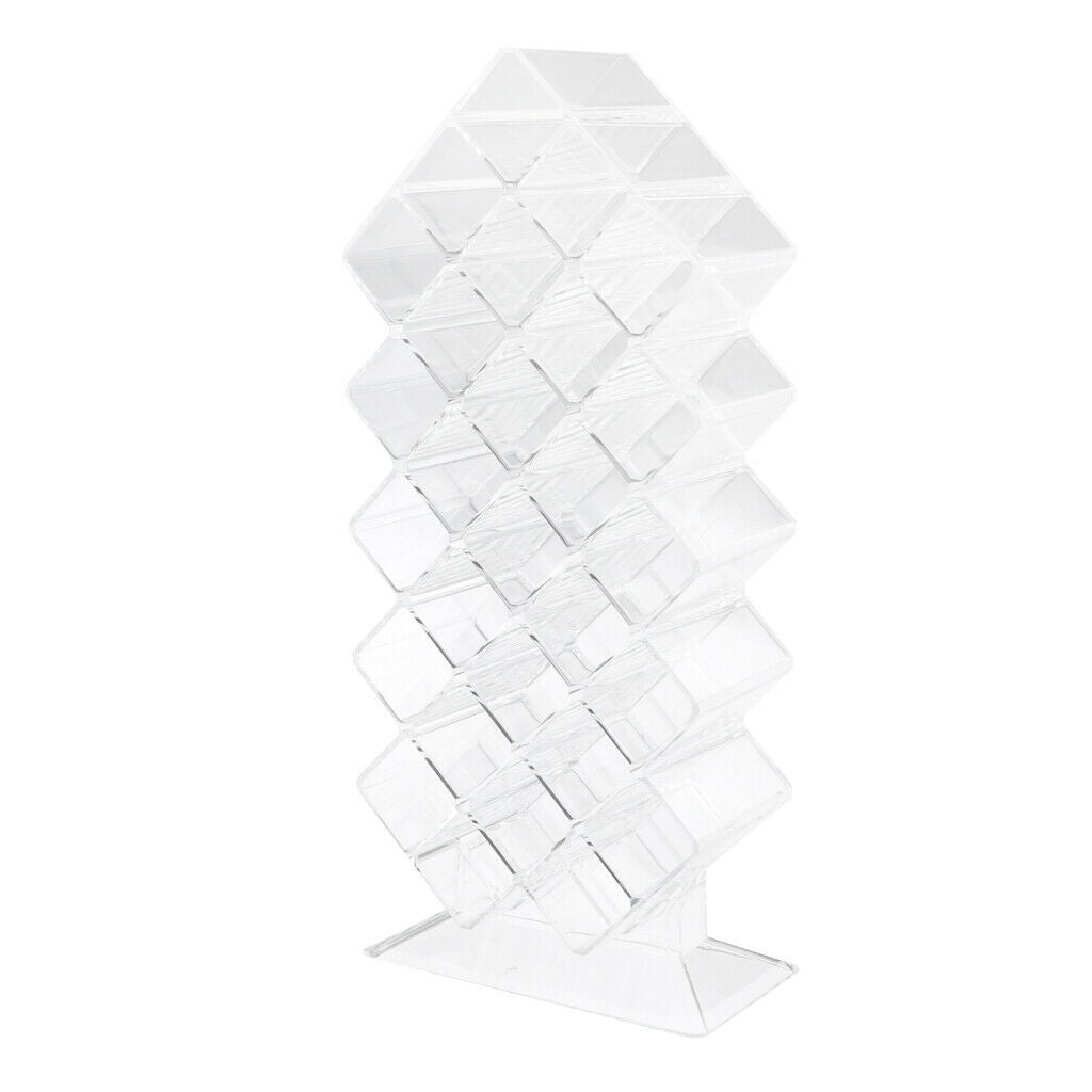 28-cells Empty Lipstick Holder Display Stand Makeup Cosmetic Organizer Clear