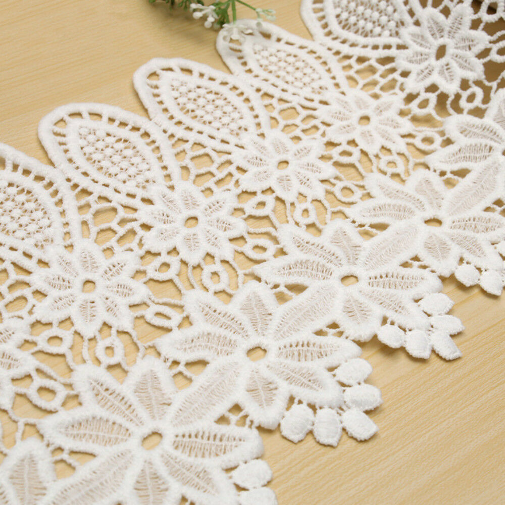 2 Yards Milk silk embroidery Lace Decoration clothes sewing Accessories 18.5cm