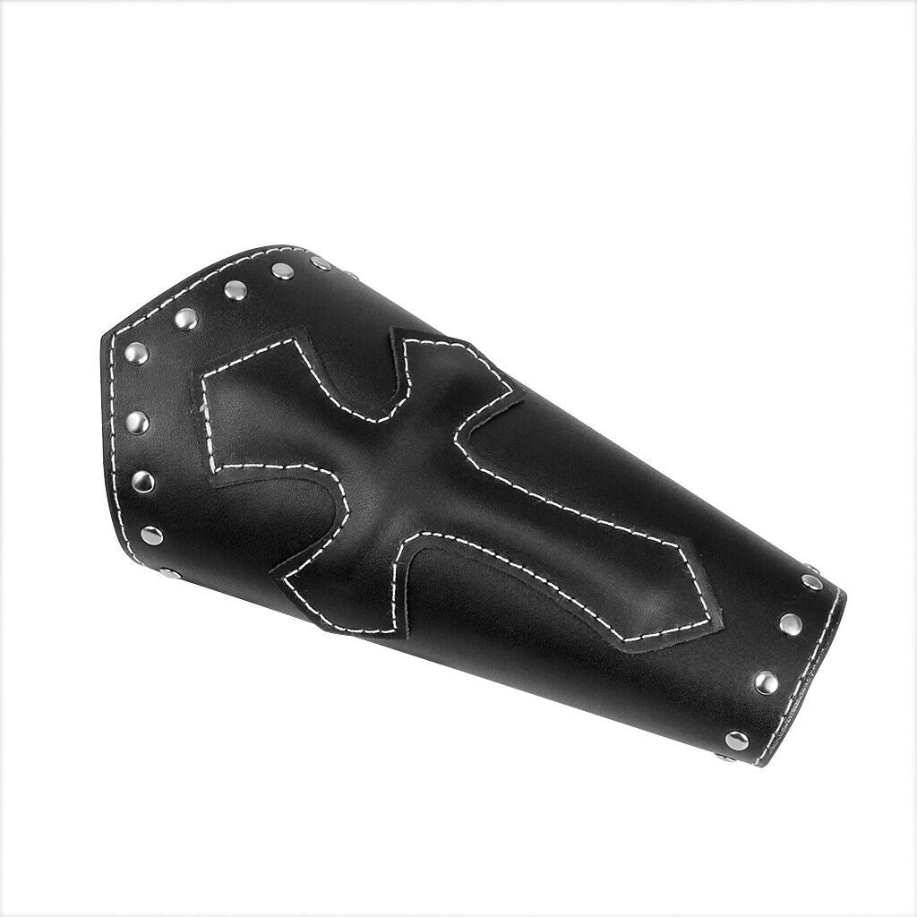2pack of Faux Leather Arm Guard Medieval Knight Bracers Adjustable Wrist Band