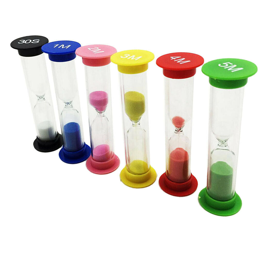 6 x toothbrush clock hourglass egg clock