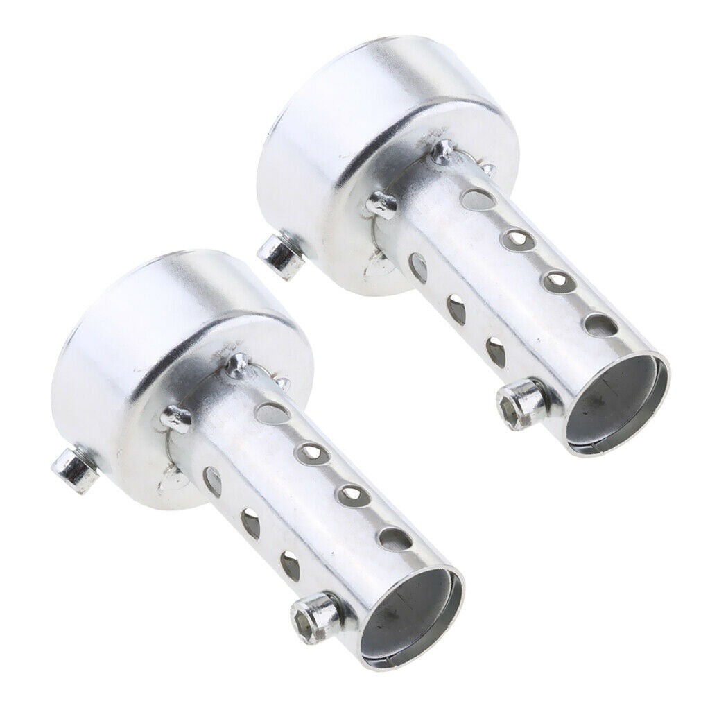 2pcs Adjustable Exhaust Silencer Exhaust Muffler Noise Reducer Exhaust Pipe