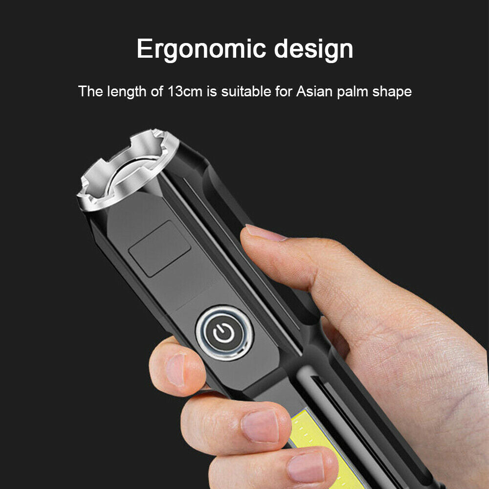 New Mini Strong Light Flashlight Outdoor Home Ultra-clear Zoom LED Torch Lamps