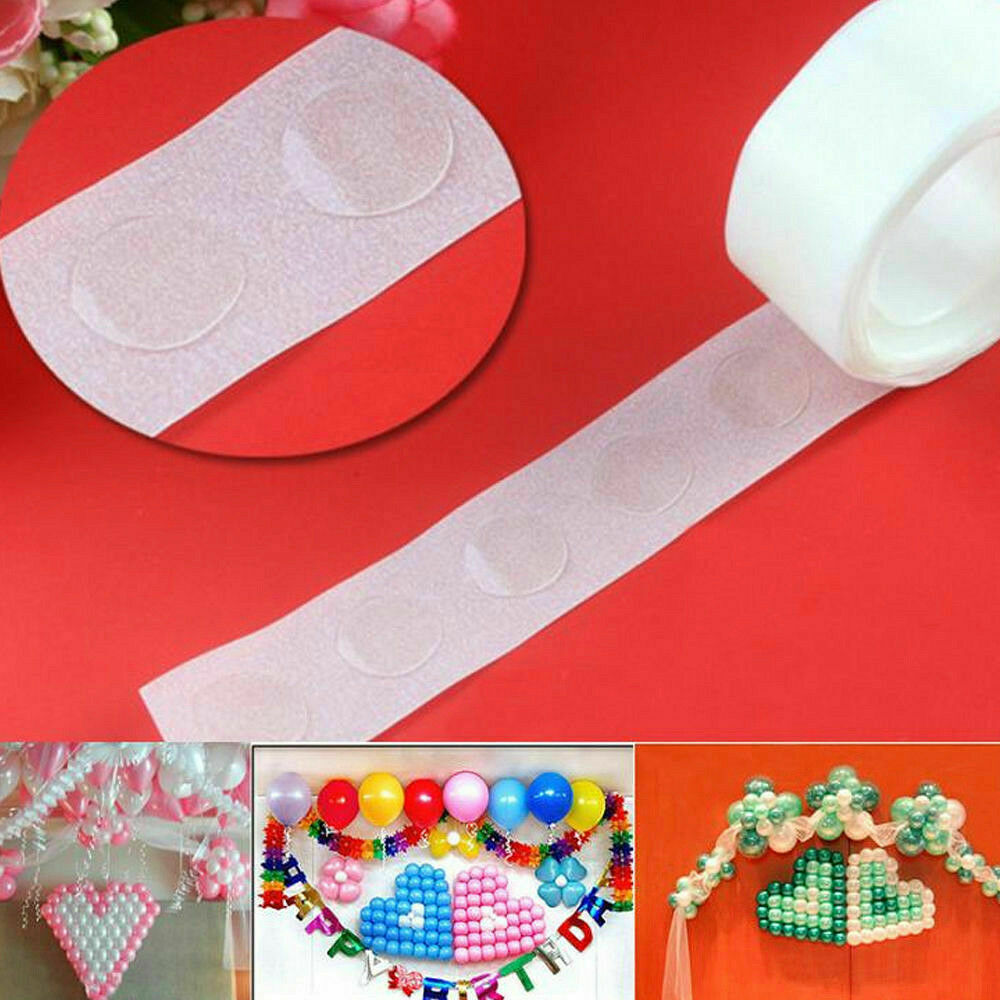 2x 100 Dots Removable Adhesive Dot Foil Balloon Wedding Party Decor Tape