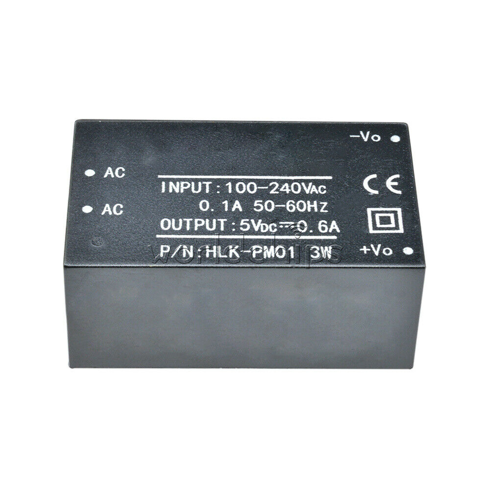2Pcs HLK-PM01 AC-DC 220V to 5V Step-Down Power Supply Module Household Switch WC