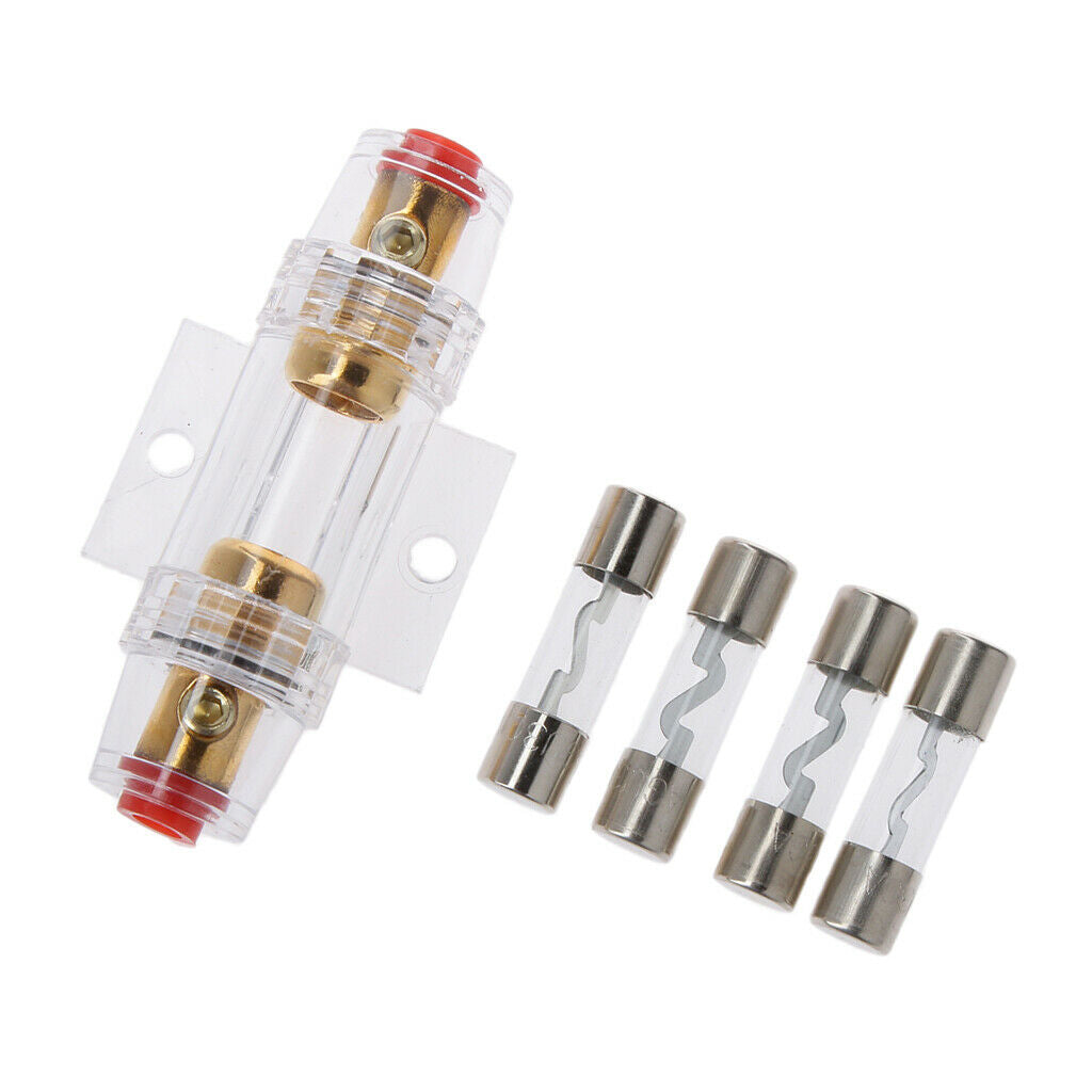 Car Audio Stereo AGU Fuseholder Box 4/8 Gauge Wire with 4pcs 30 AMP