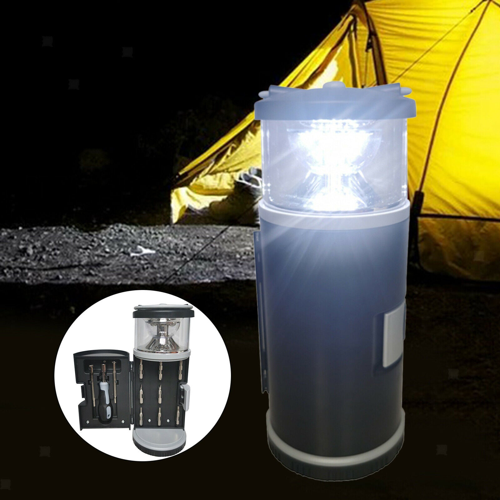 Portable LED Camping Lantern Lamp Flashlights for Outdoor Hiking Tent Garden