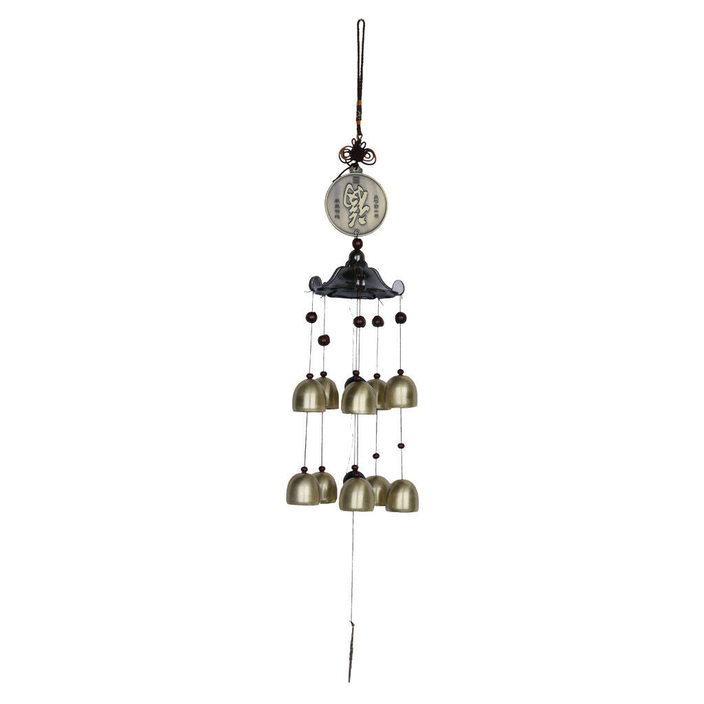 Hanging Bell Chinese Oriental Feng Shui Wind Chimes Wall Hanging Chinese Fu