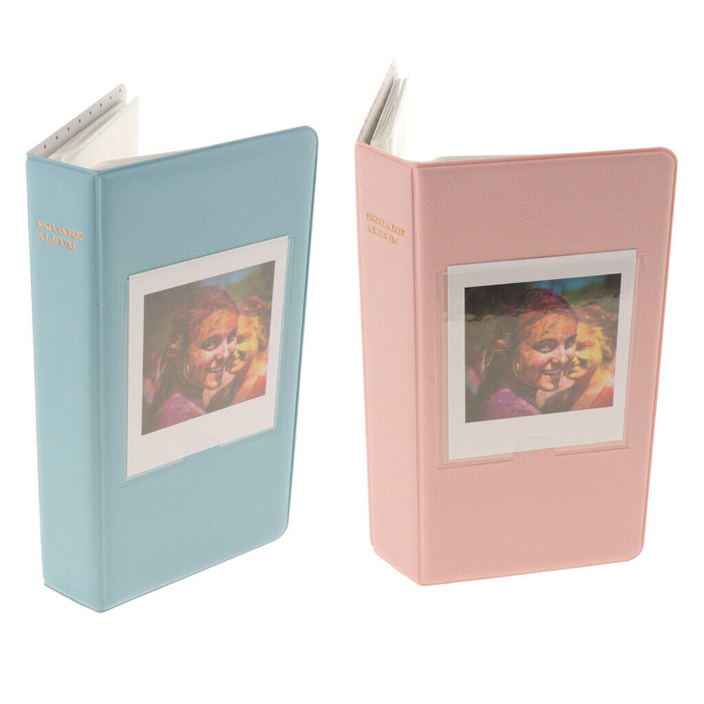 2x Album For 64 Photos For Fuji Sq20 / Sq10 / Sq6, Blue + Pink