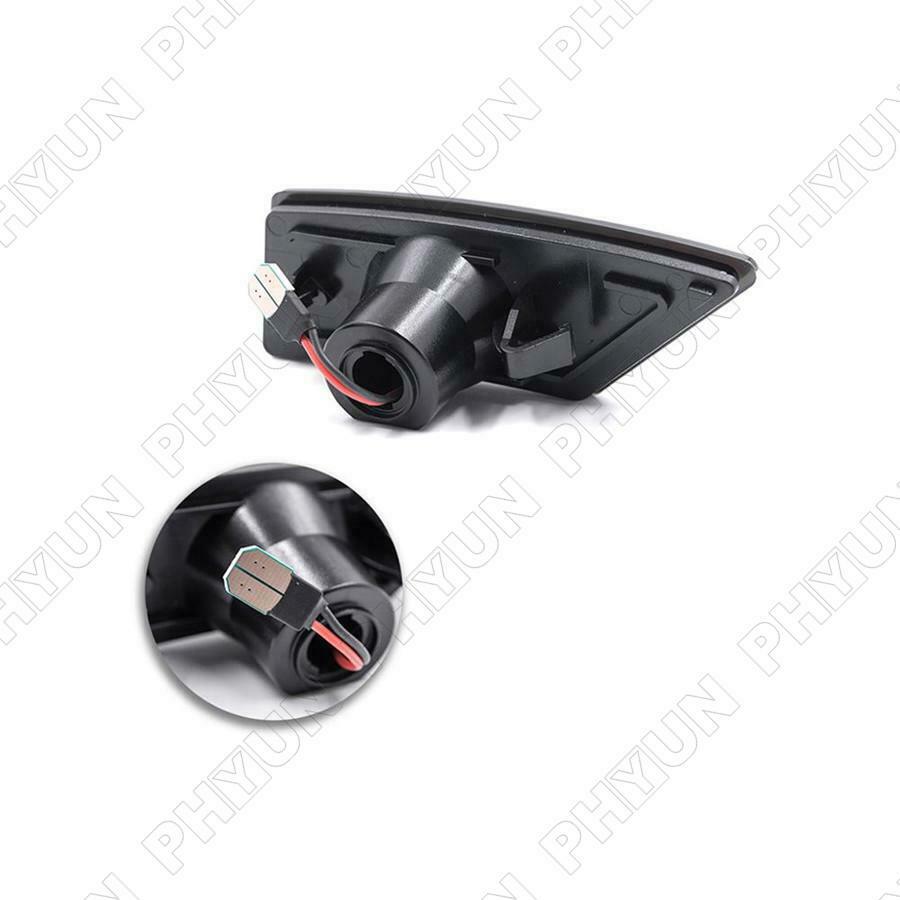 2PC Smoked Lens Amber Led Front Bumper Side Marker Light for 2019-up Ford Ranger