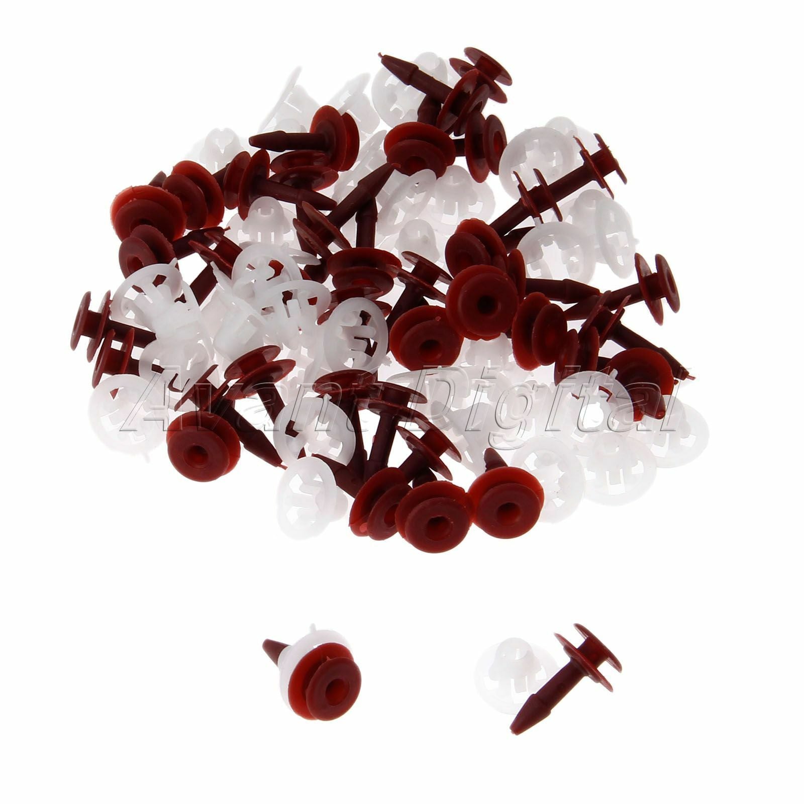 50PC 23.8mm Red Auto Guard Plate Fastener Decorative Pin Rivet Fixed Clips