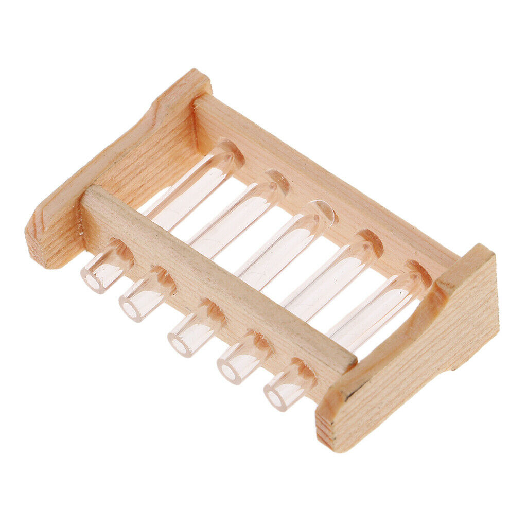 Test Tube Holder Rack Test Support Tubes Tray Plate Suitable for Wood Laboratory