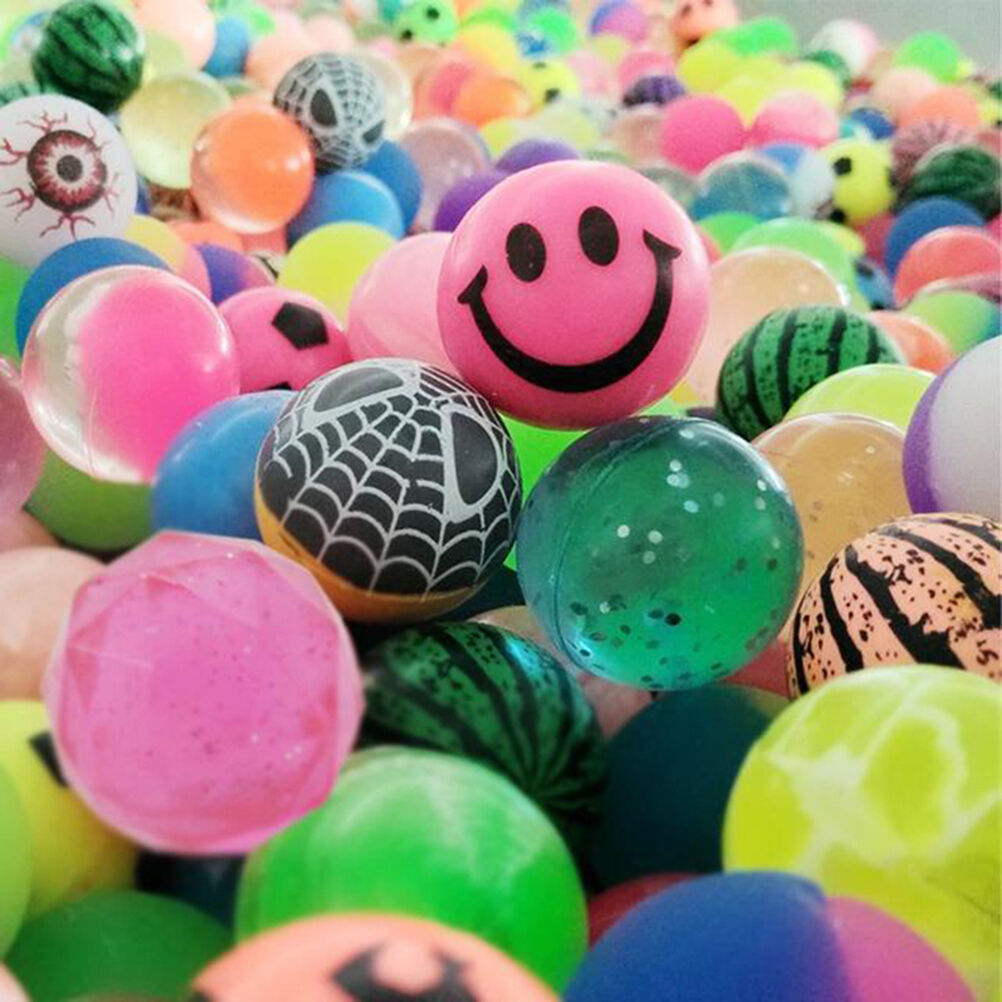 10x Mixed 30mm Bounce Balls Multi-Colored Elastic Juggling Jumping Balls .l8