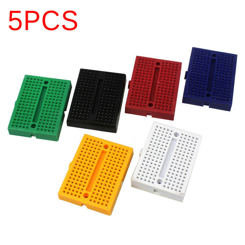 5 Pcs SYB-170 Mini Solderless Breadboard Prototype Board Plates 170 Tie-poiW WF