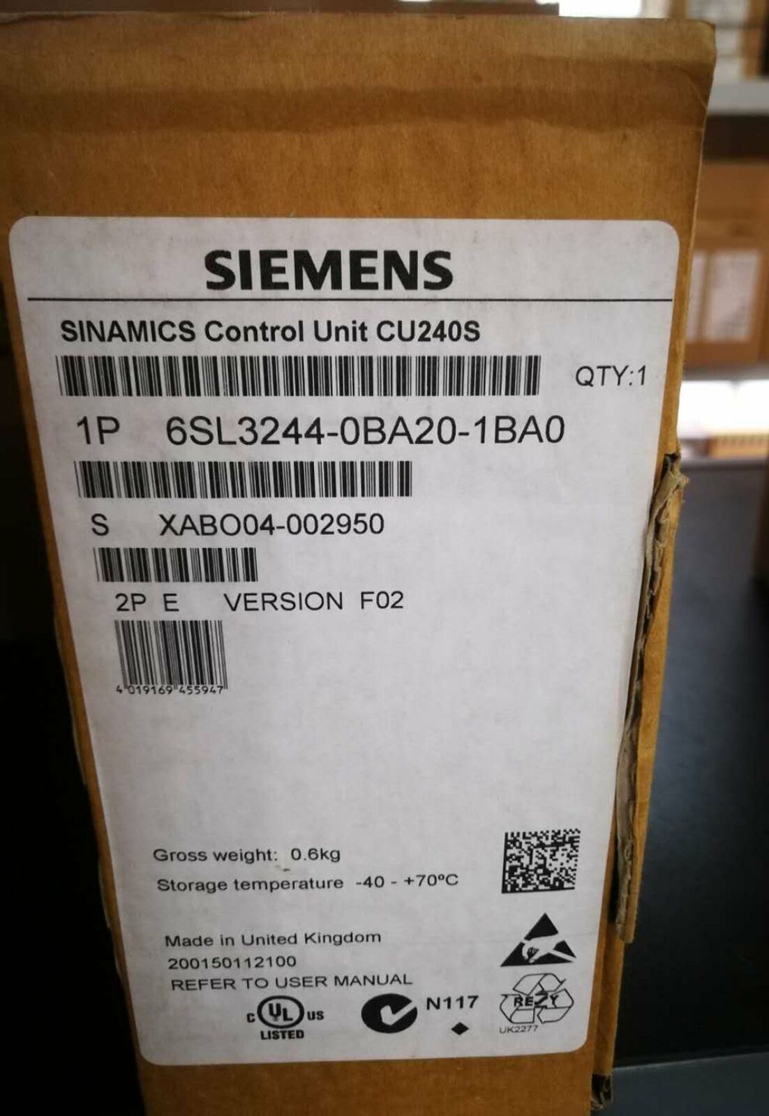 New 1PC Siemens 6SL3244-0BA20-1BA0 6SL3 244-0BA20-1BA0 1 year warranty