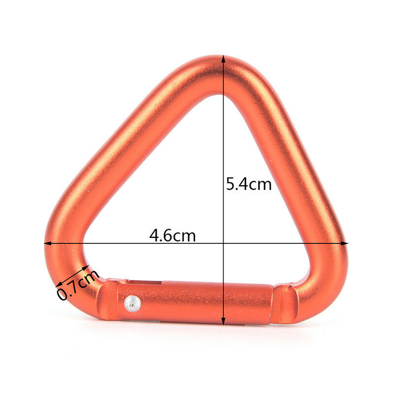 1pc Triangle Carabiner Outdoor Camping Hiking Keychain Snap Clip Hook Buc.l8