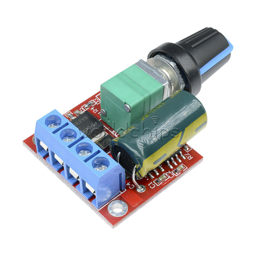 4.5V~35V 5v 6V 12V 24V 5A Mini PWM DC Motor Speed Controller Switch LED Dimmer